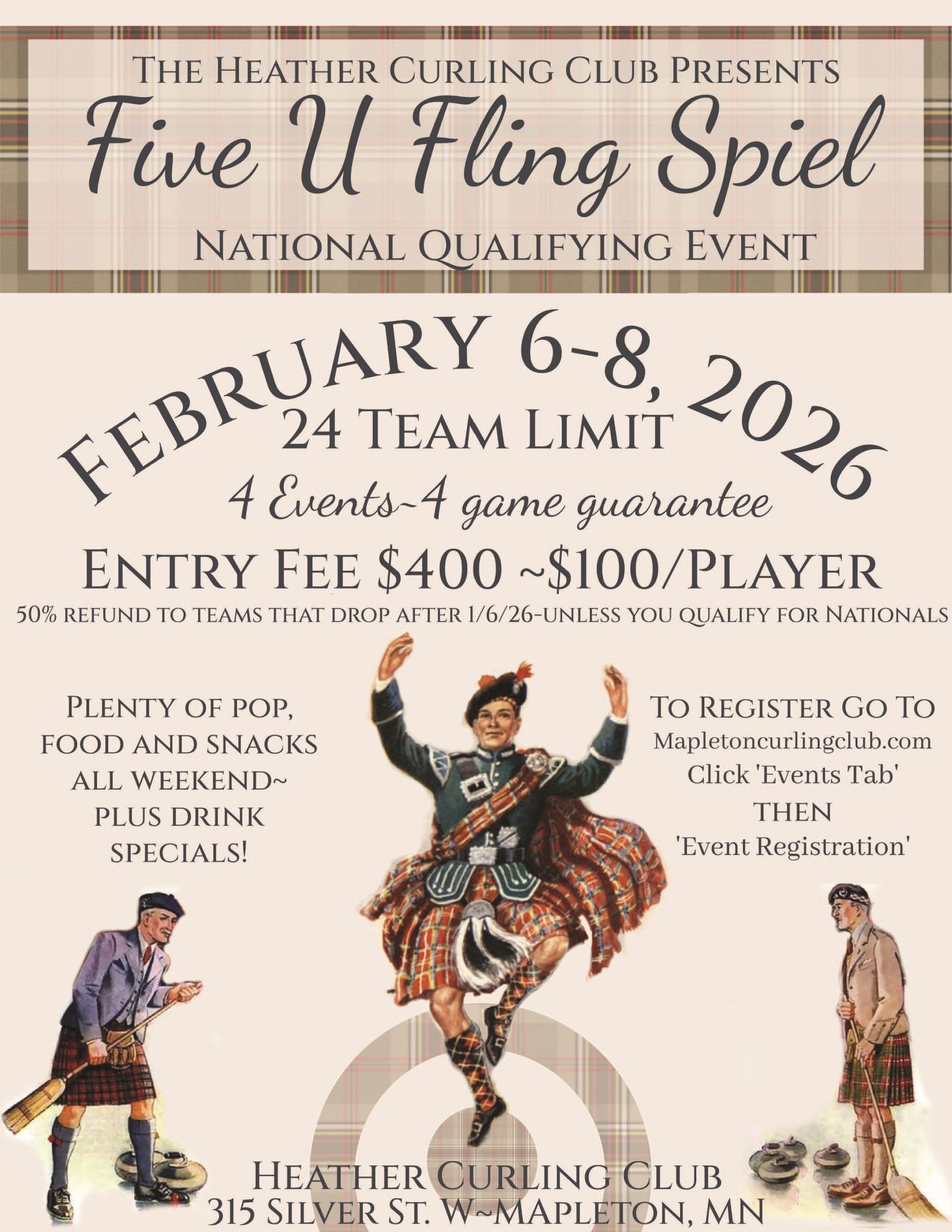 Five U Fling Spiel 2026